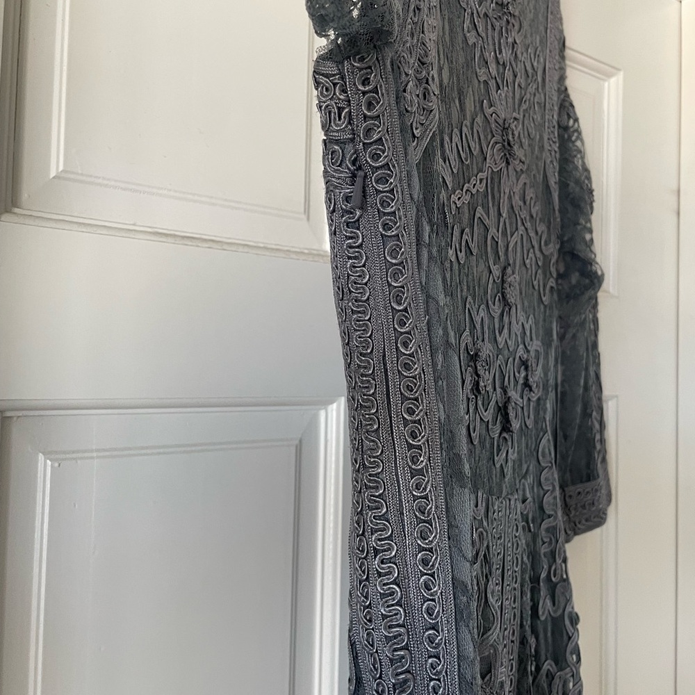 Sue Wong Gray Cocktail Dress - Picture 4 of 9